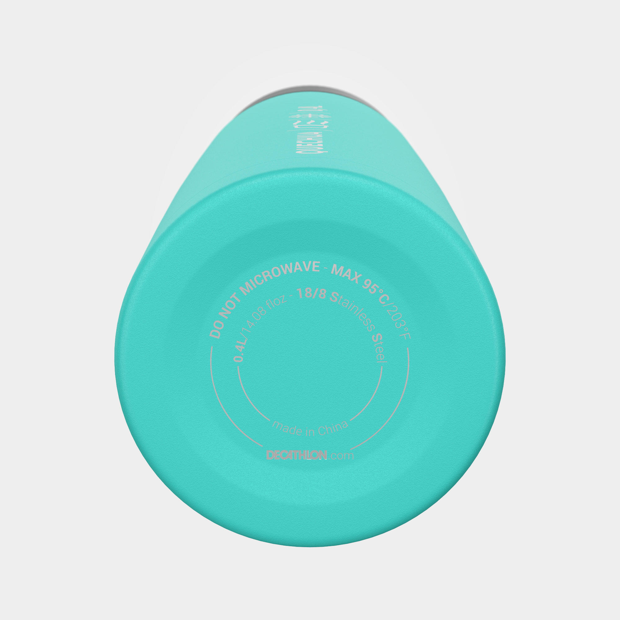 0.4 L stainless steel isothermal flask with cup for hiking - turquoise 9/10
