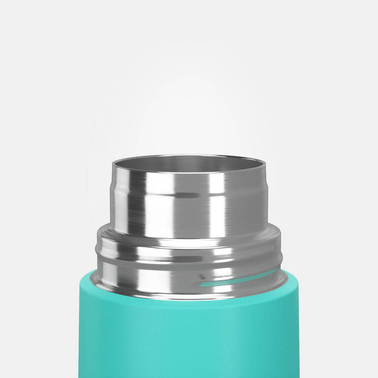 0.4 L stainless steel isothermal flask with cup for hiking - turquoise