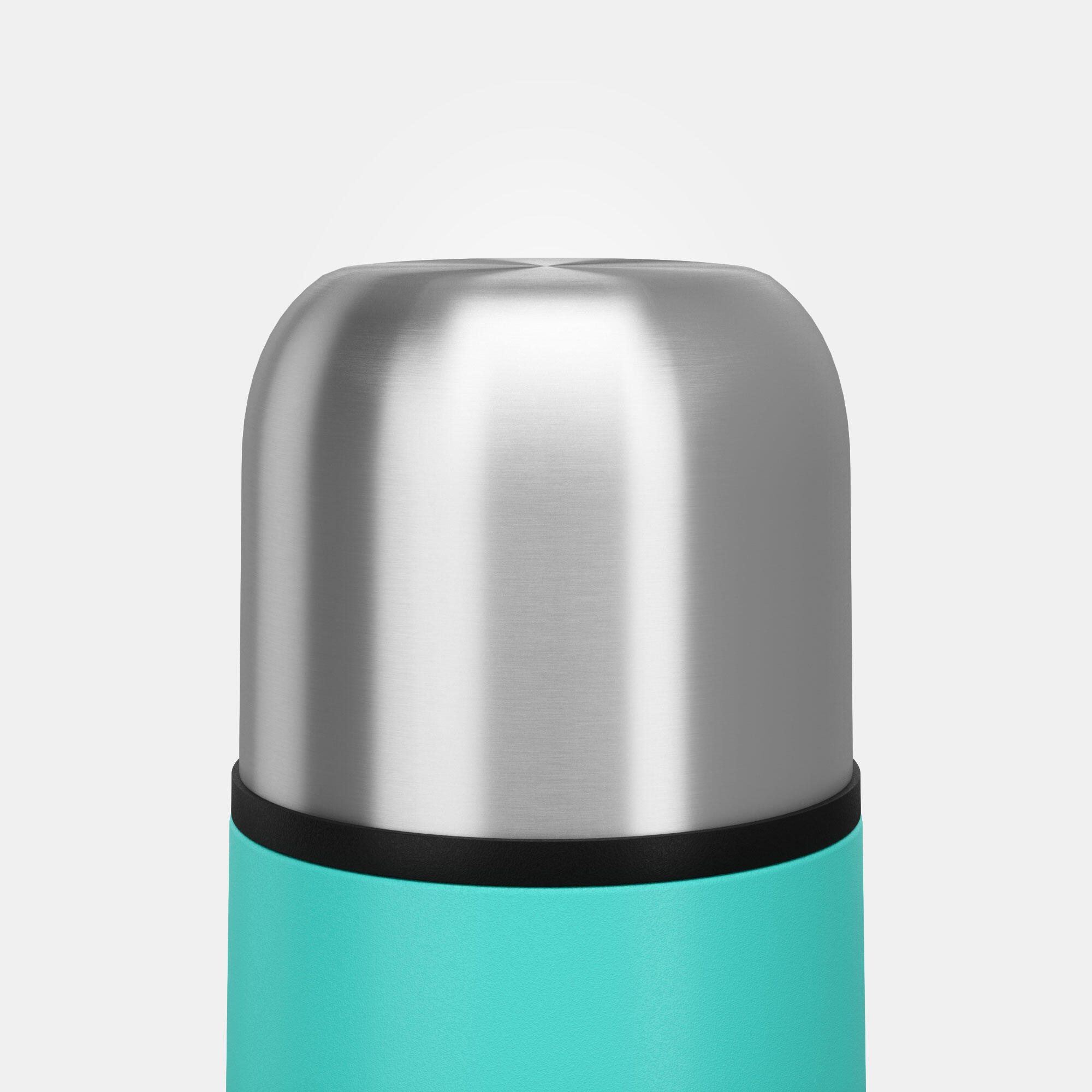 0.4 L stainless steel isothermal flask with cup for hiking - turquoise 4/10