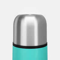 0.4 L stainless steel isothermal flask with cup for hiking - turquoise