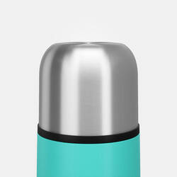 0.4 L stainless steel isothermal flask with cup for hiking - turquoise