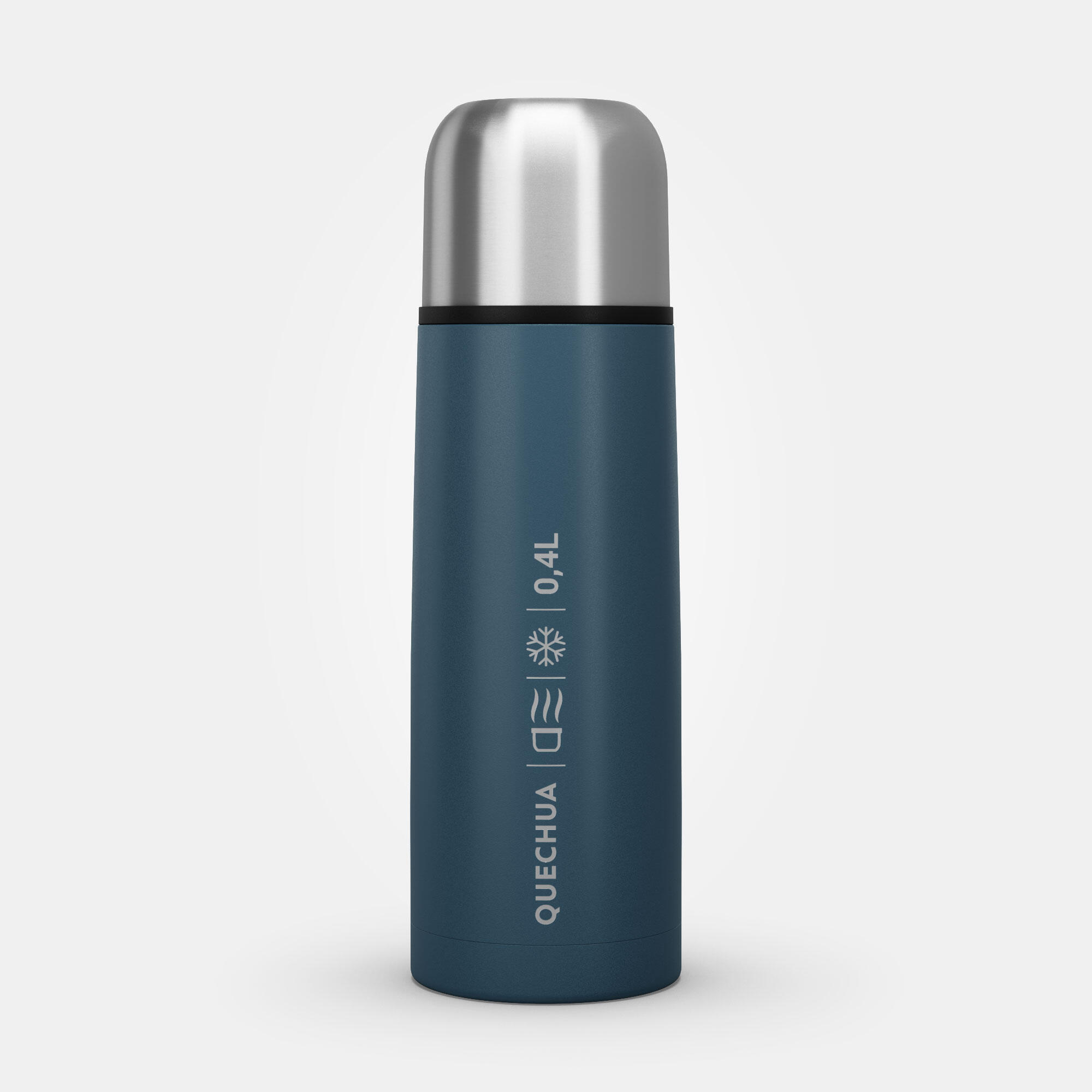 0.4 L Stainless Steel Isothermal Flask with Cup for Hiking - Blue 10/10