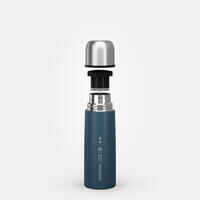 0.4 L Stainless Steel Isothermal Flask with Cup for Hiking - Blue