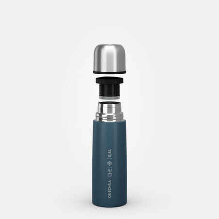 0.4 L Stainless Steel Isothermal Flask with Cup for Hiking - Blue