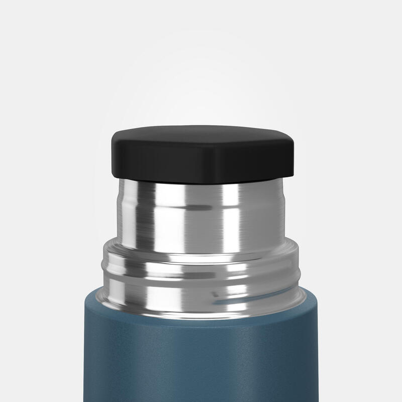 Bouteille isotherme inox 0,4L avec gobelet pour la randonnée - bleu