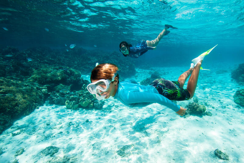 Máscara e Tubo de Snorkeling SUBEA 100 Criança Cinzento (Conjunto)