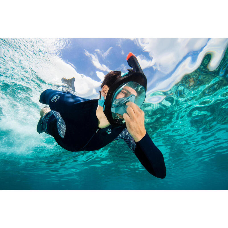 SUBEA Easybreath Surface Masque de plongée avec Tuba, Vert/Turquoise, S/M :  : Sports et Loisirs