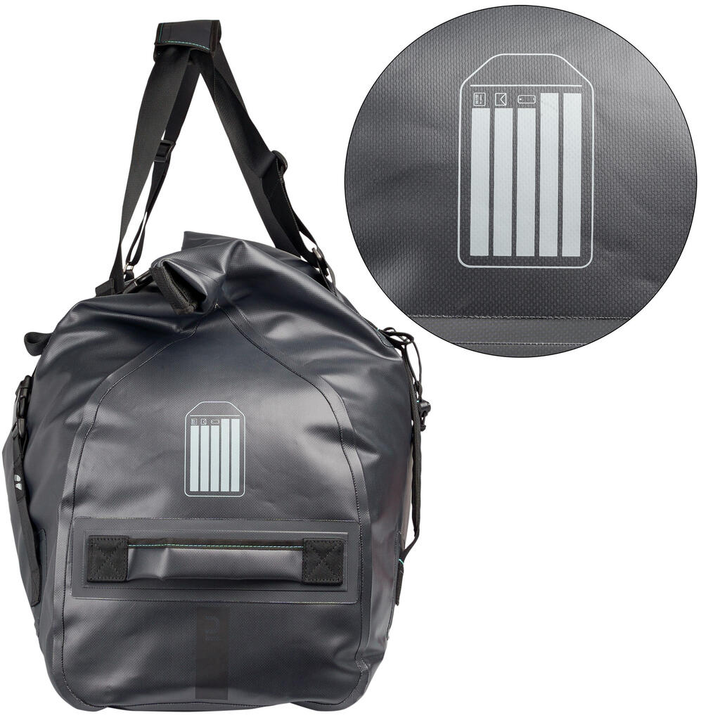 Diving bag watertight IPX6 100 L black grey