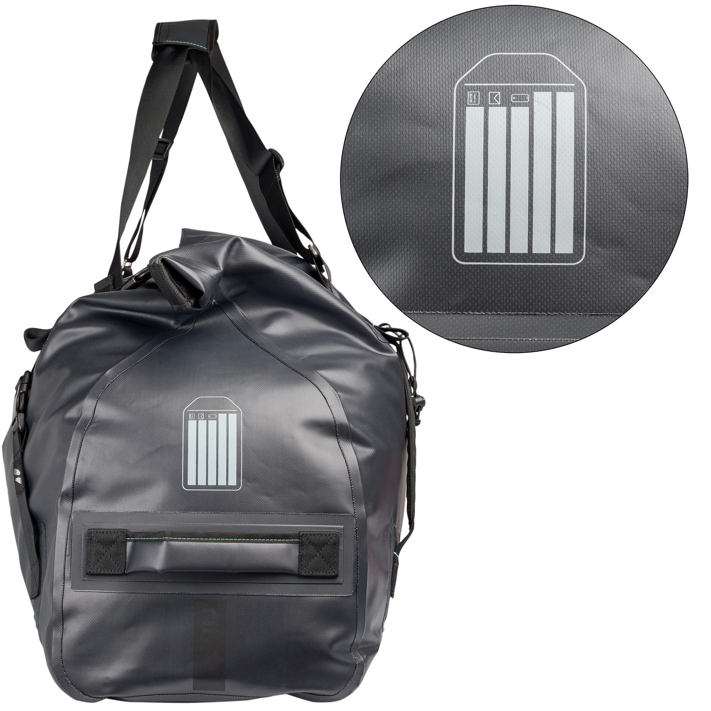 Diving bag watertight IPX6 100 L black grey 3/8