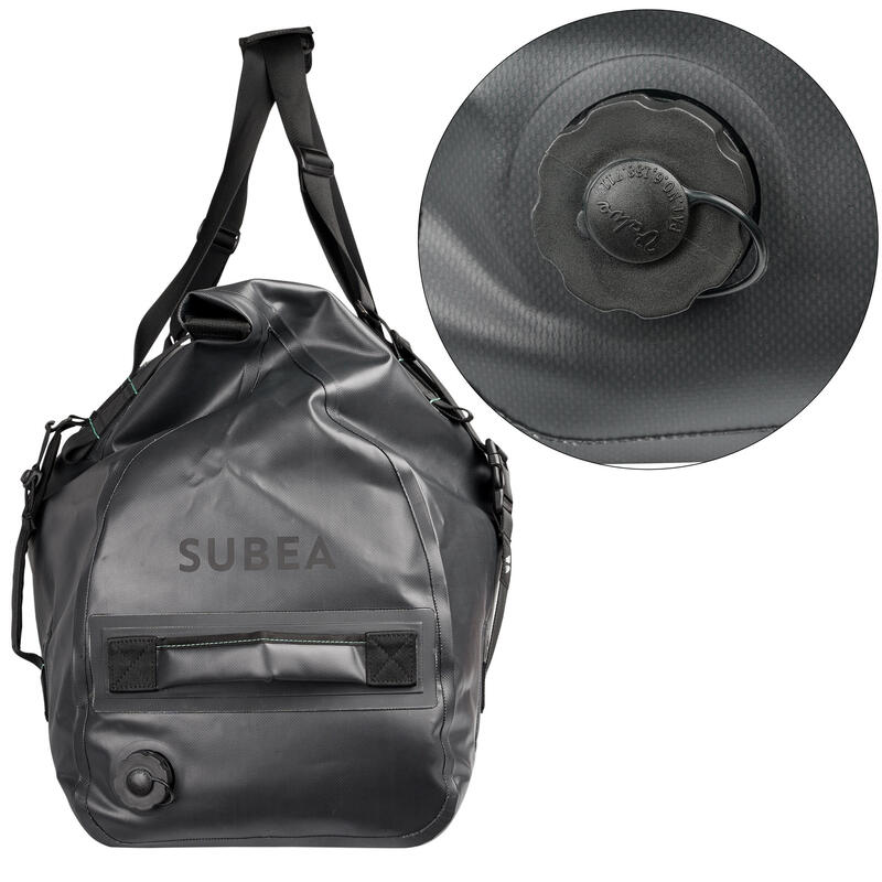 Bolsa cubeta de Buceo impermeable IPX6 Negro/Gris 100 L