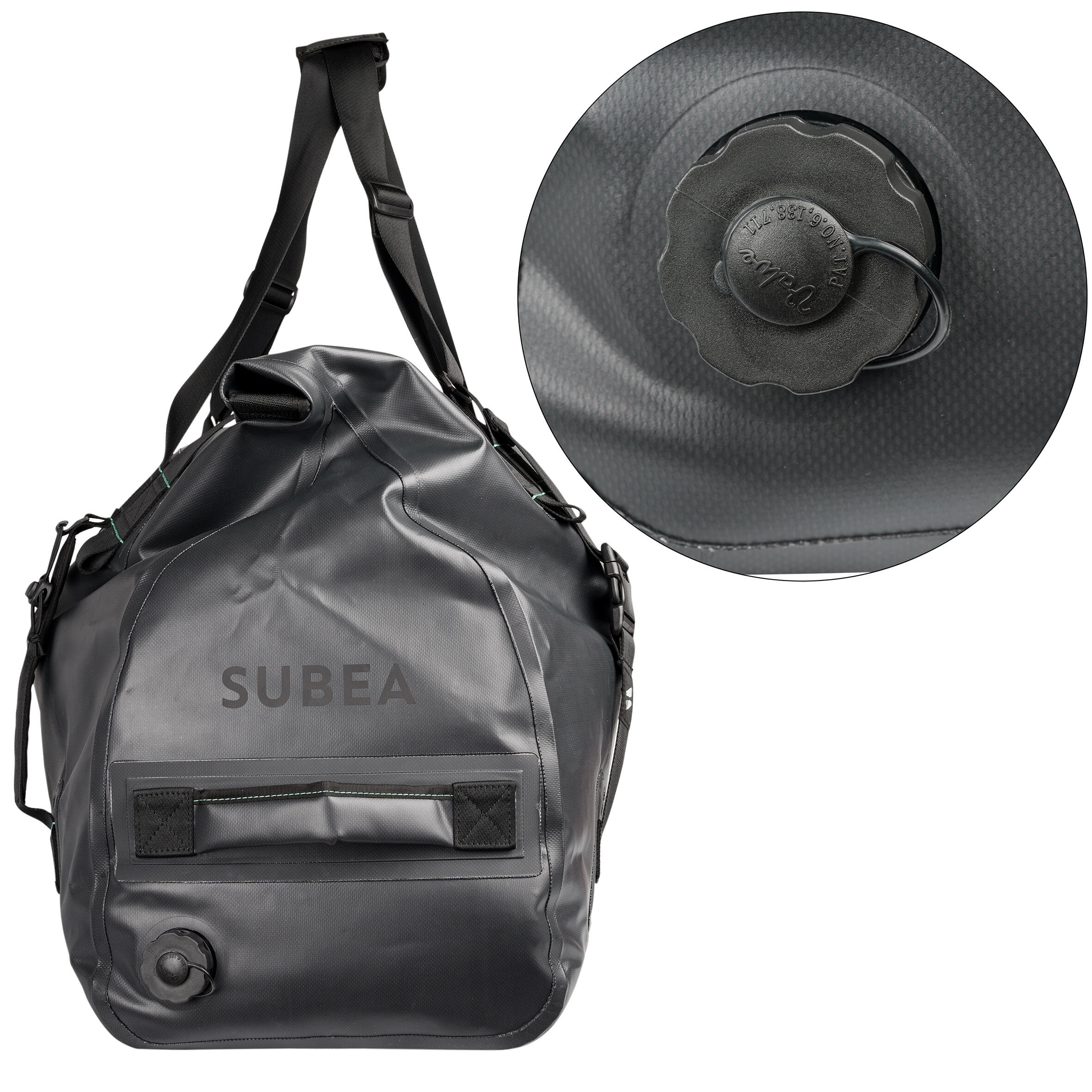 Borsa subacquea impermeabile IPX6 100L - nero grigio