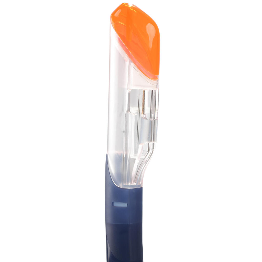 Tuba plongée sec avec soupape système drytop - 100 Dry Top Gris Fumée