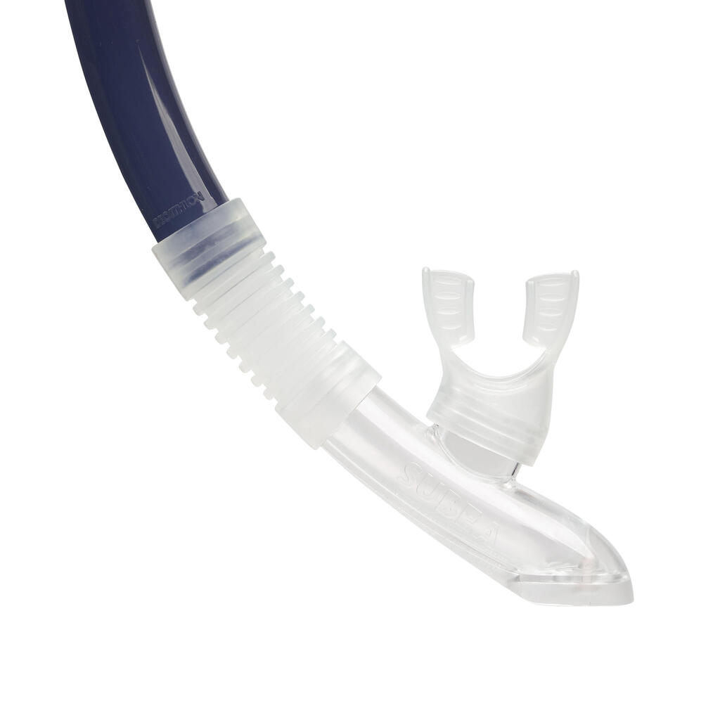DRY TOP Adult Snorkel SUBEA SNK 540 - turquin blue and cherry red