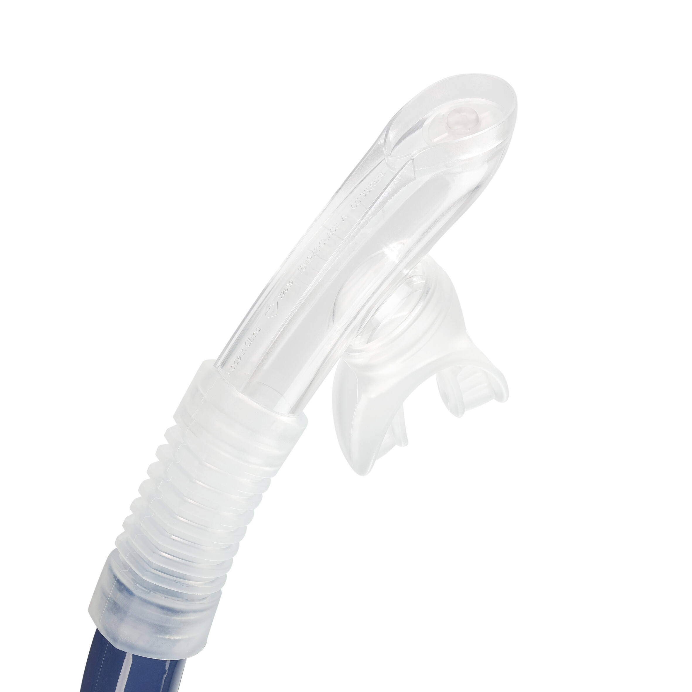 Adult Dry diving snorkel with drytop valve system - 100 Dry Top Grey -  5