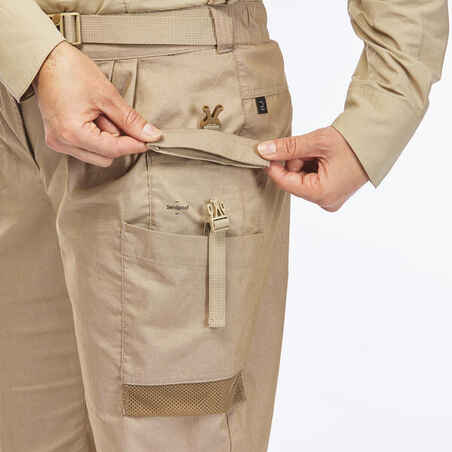 Women’s Anti-UV Desert Trekking Trousers DESERT 900  Beige