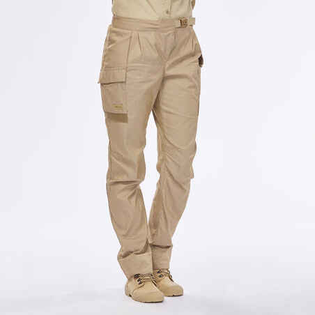 Pantalón trekking desierto anti-UV DESERT 900 beige Mujer 