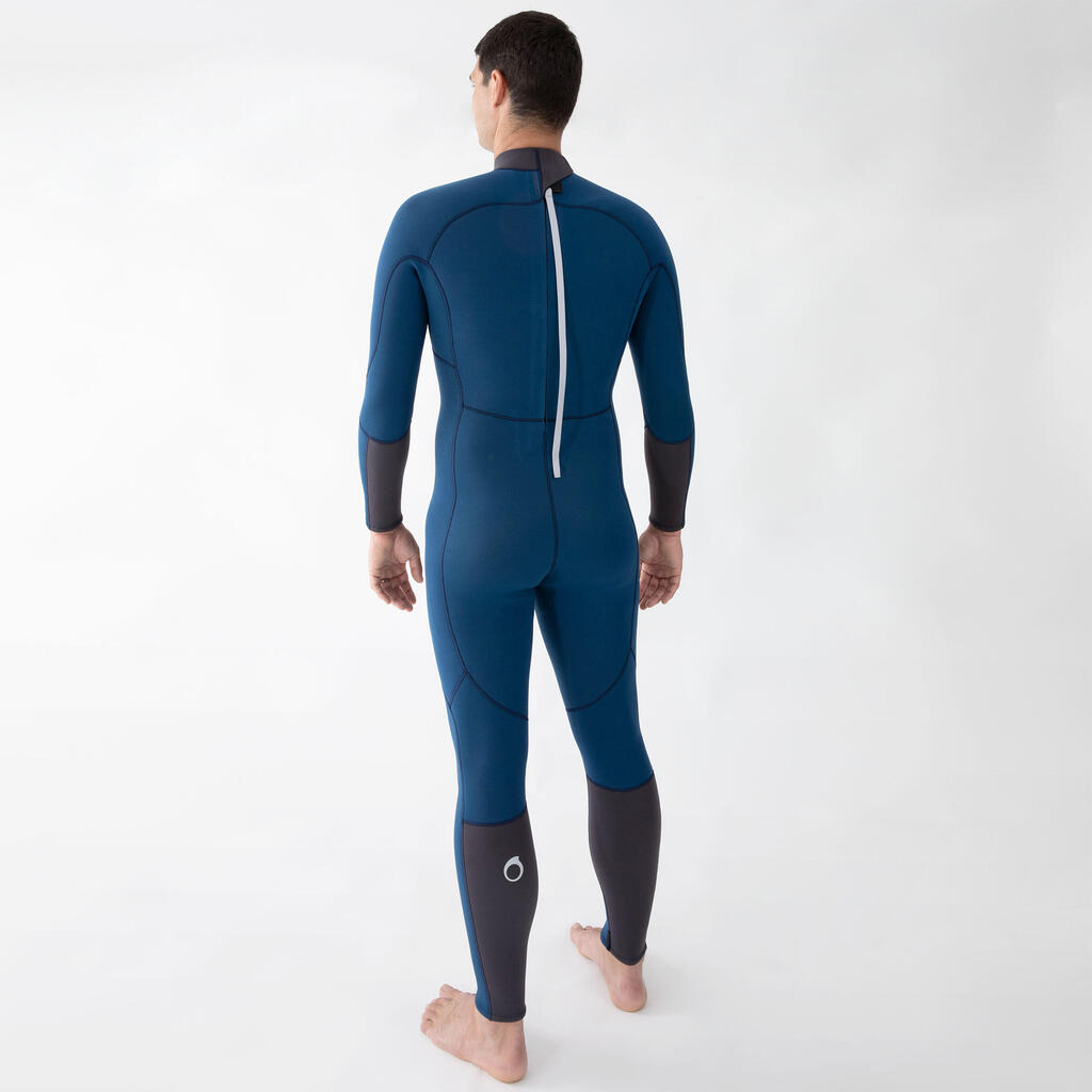 TRAJE DE BUCEO HOMBRE SCD100 NEOPRENO 3 MM CON CIERRE DORSAL