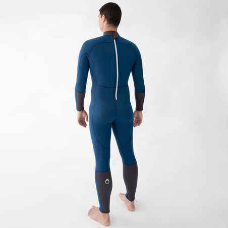 Men's diving wetsuit 3 mm neoprene SCD 500 turquin blue