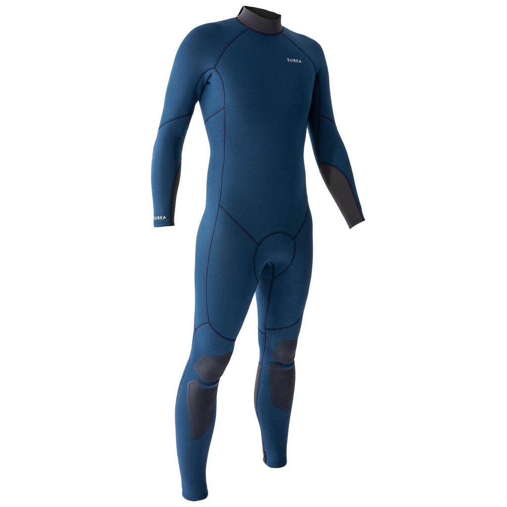 Traje Buceo SCD 500 Hombre Azul Turquesa Neopreno 3 mm