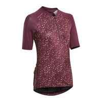 Women's Short-Sleeved Mountain Bike Jersey EXPL 500 - Burgundy