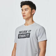 Men Gym T Shirt Breathable FTS120 Grey