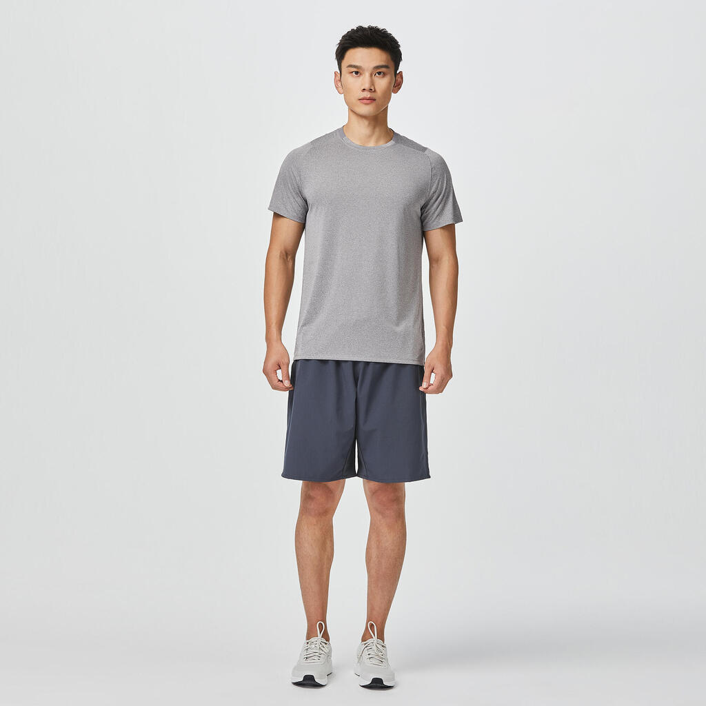 Men's crew neck breathable fitness t-shirt - grey