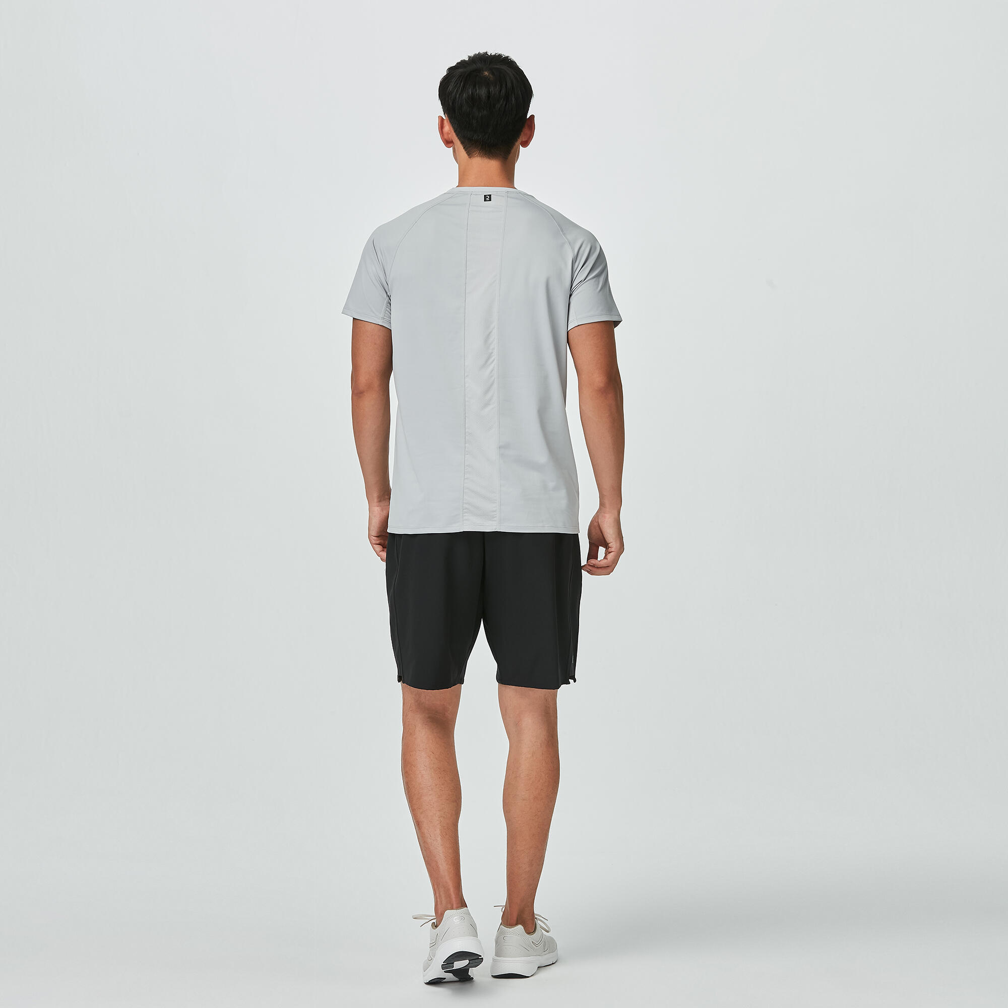Pantaloneta de fitness con bolsillos para Hombre Domyos 500 - Negro 4/6