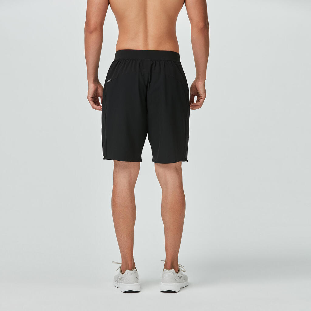 Men fitness shorts cardio training 500-noir