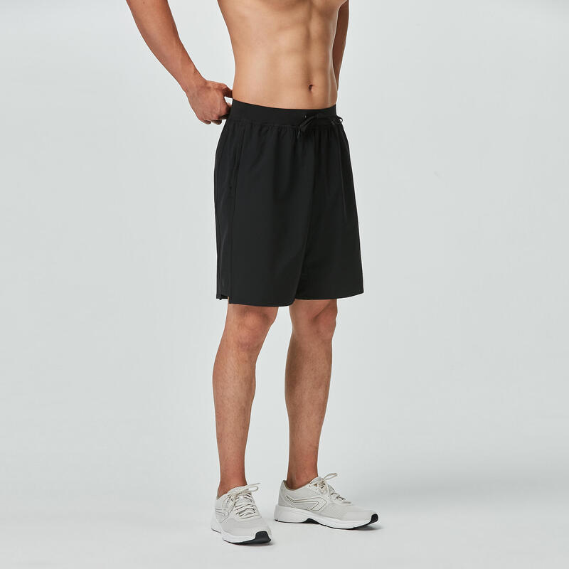 Pantalon scurt 500 Fitness cardio Negru Bărbați 