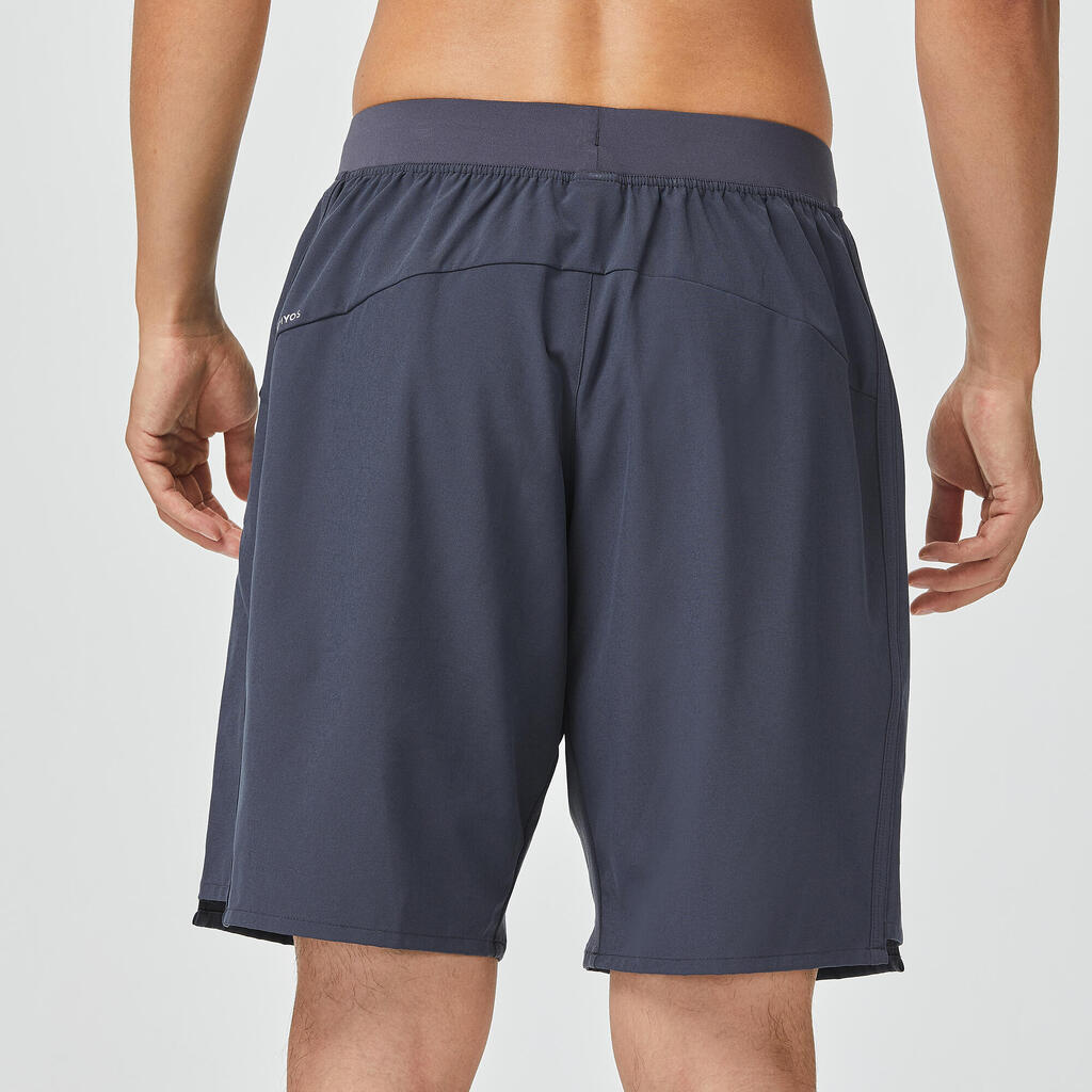 Men's Zip Pocket Breathable Fitness Shorts - Mauve