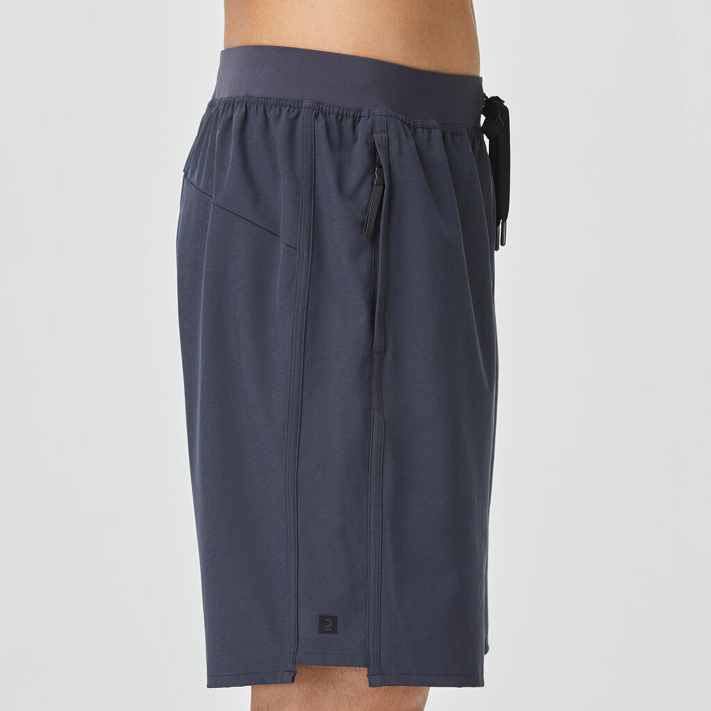 Men's Zip Pocket Breathable Fitness Shorts - Mauve