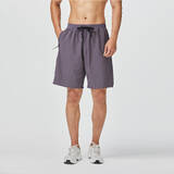 Men Sports Gym Shorts With Zip Pocket Grey