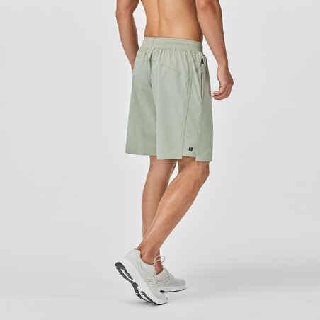 Pantalón corto chándal short Hombre Domyos 500 verde