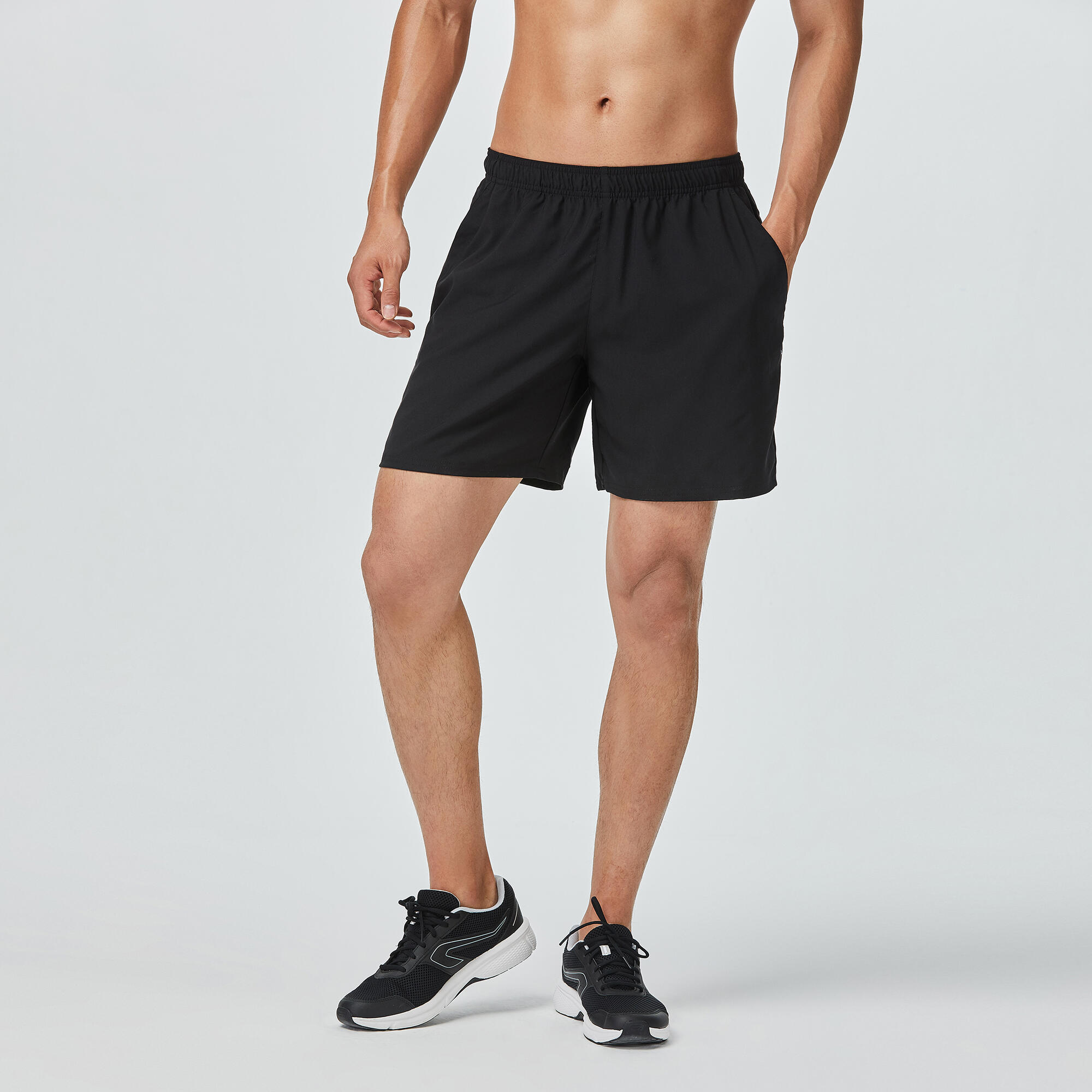 DOMYOS Short fitness pantalón corto chándal Hombre Domyos FST 100 negro
