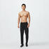 Men Gym Soft Trackpants, Stretchable, Elastic Waist, Straight Fit 100 - Black