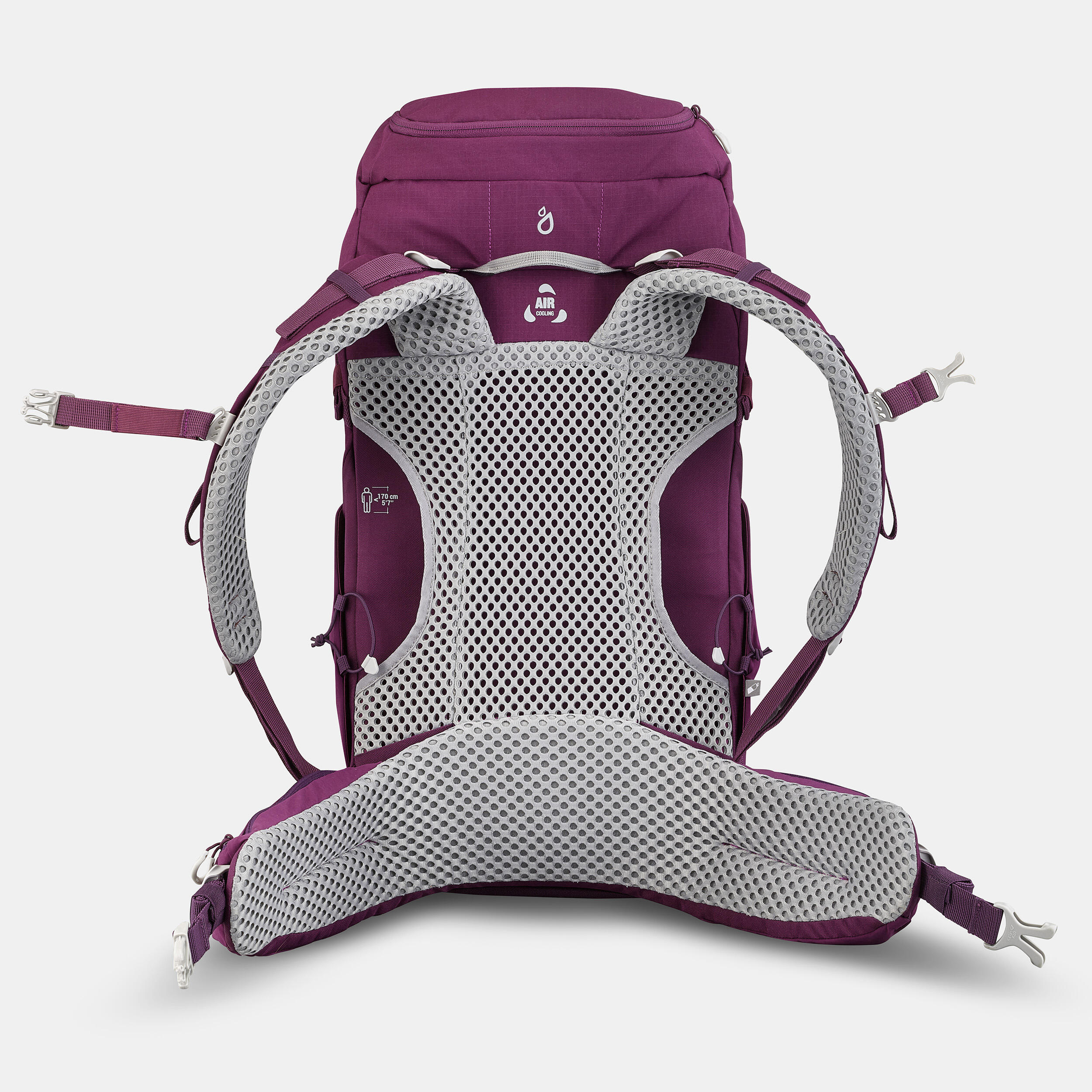 Sac à dos de randonnée montagne 20L, MH500 violet 8/19