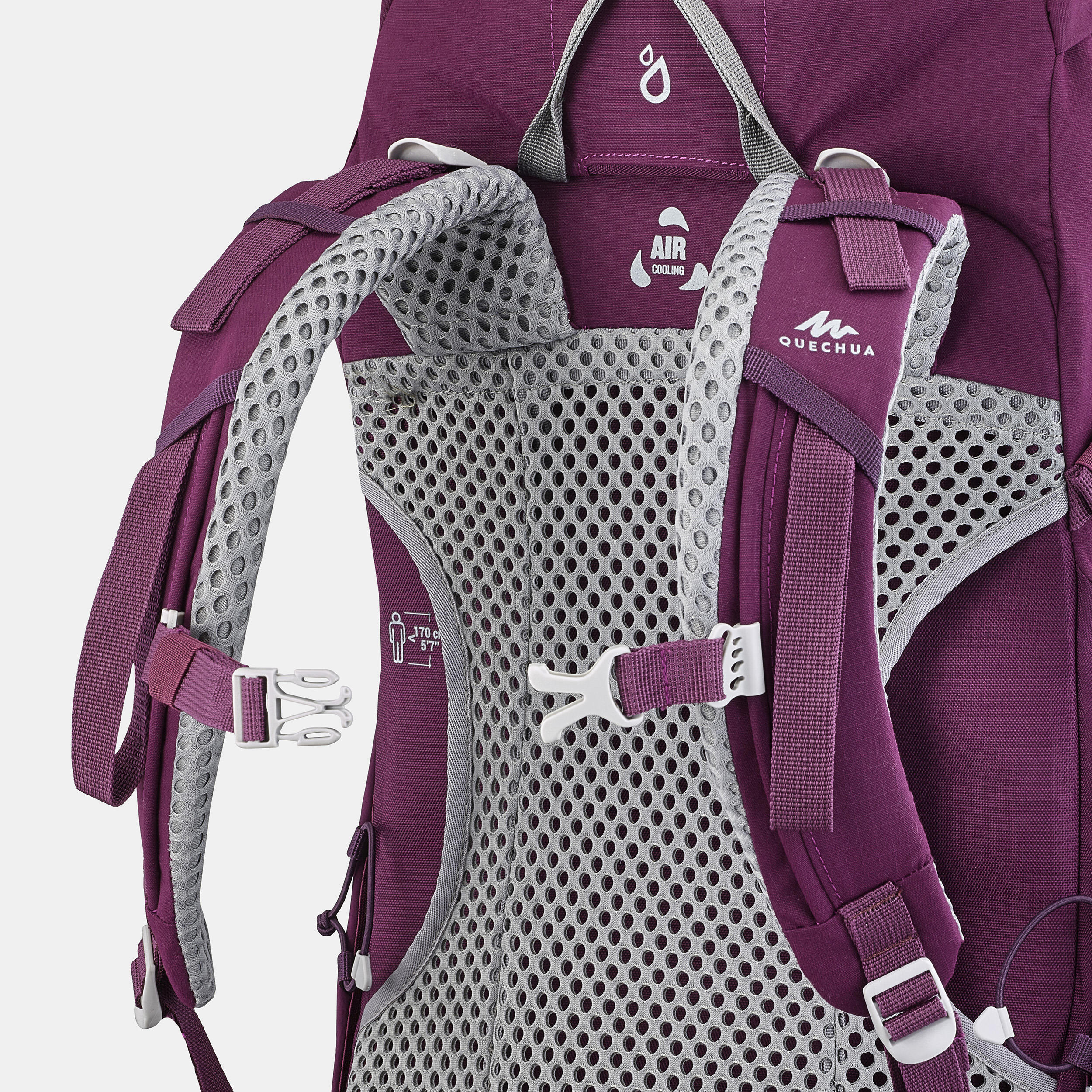 Sac à dos de randonnée montagne 20L, MH500 violet 9/19