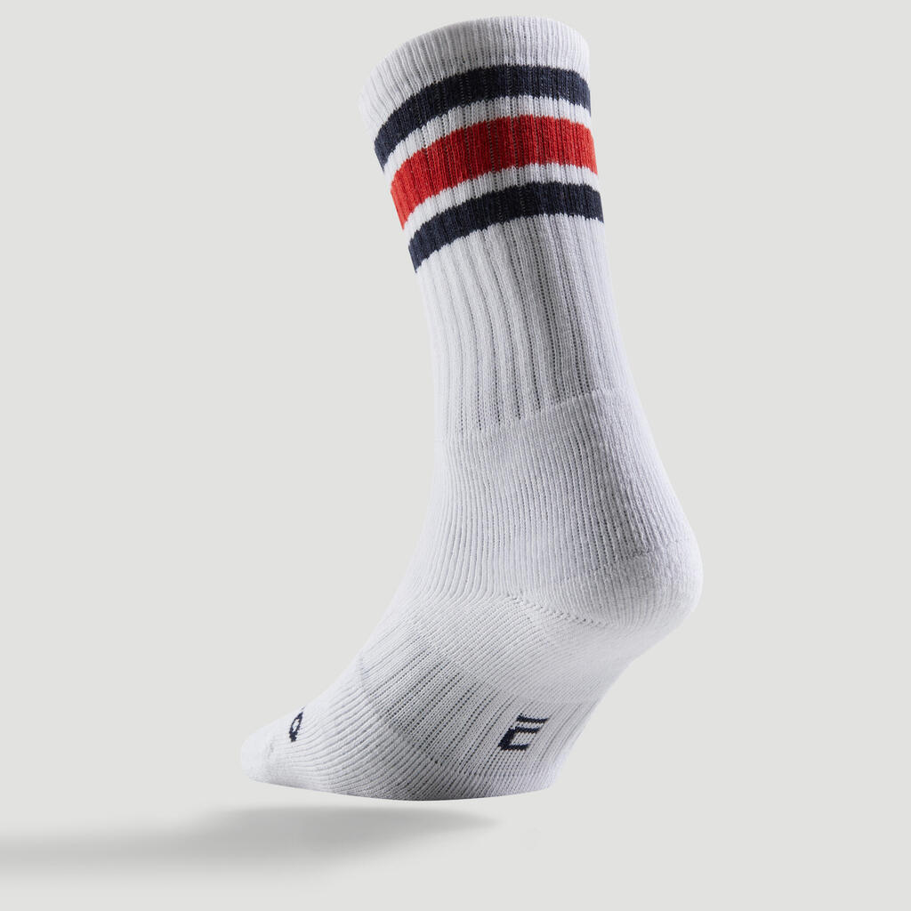 Plave/bele/zelene duboke čarape za tenis RS 500 (3 para)