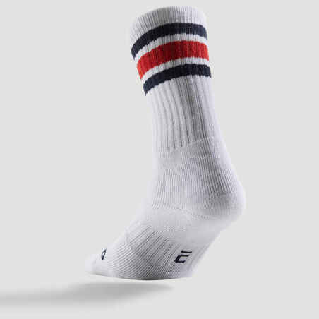 High Tennis Socks RS 500 Tri-Pack - Retro White