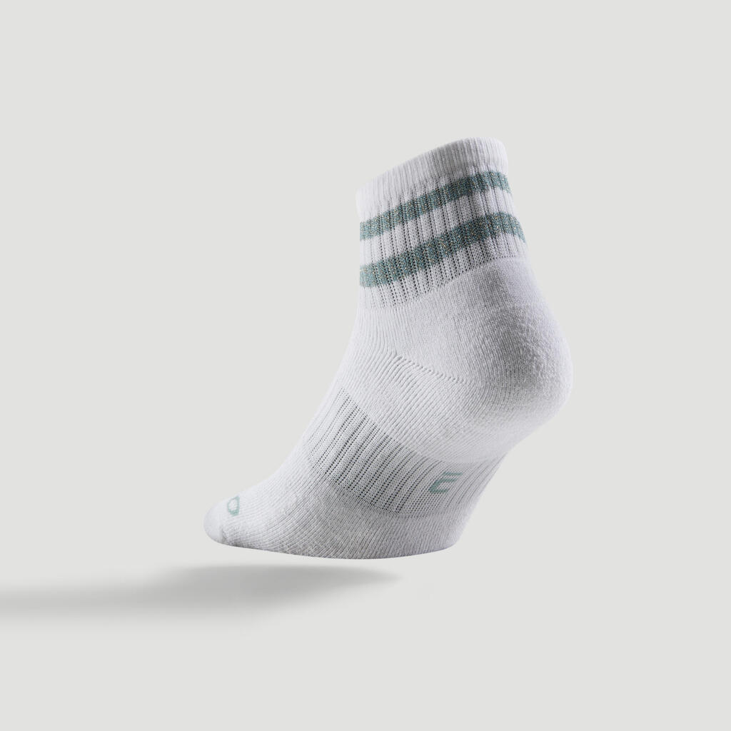 Tennissocken Mid 3er-Pack - RS 500 weiss/glänzend