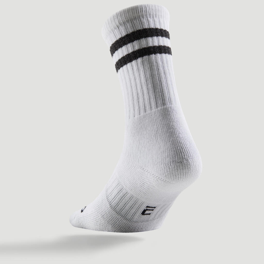 High Tennis Socks RS 500 Tri-Pack - Shiny White