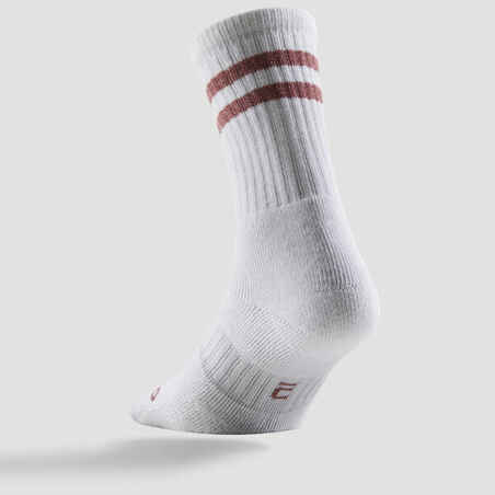 High Tennis Socks RS 500 Tri-Pack - Shiny White