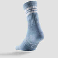 High Tennis Socks RS 500 Tri-Pack - Blue/Blue Stripes