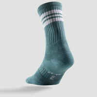 High Tennis Socks RS 500 Tri-Pack - Blue/Blue Stripes