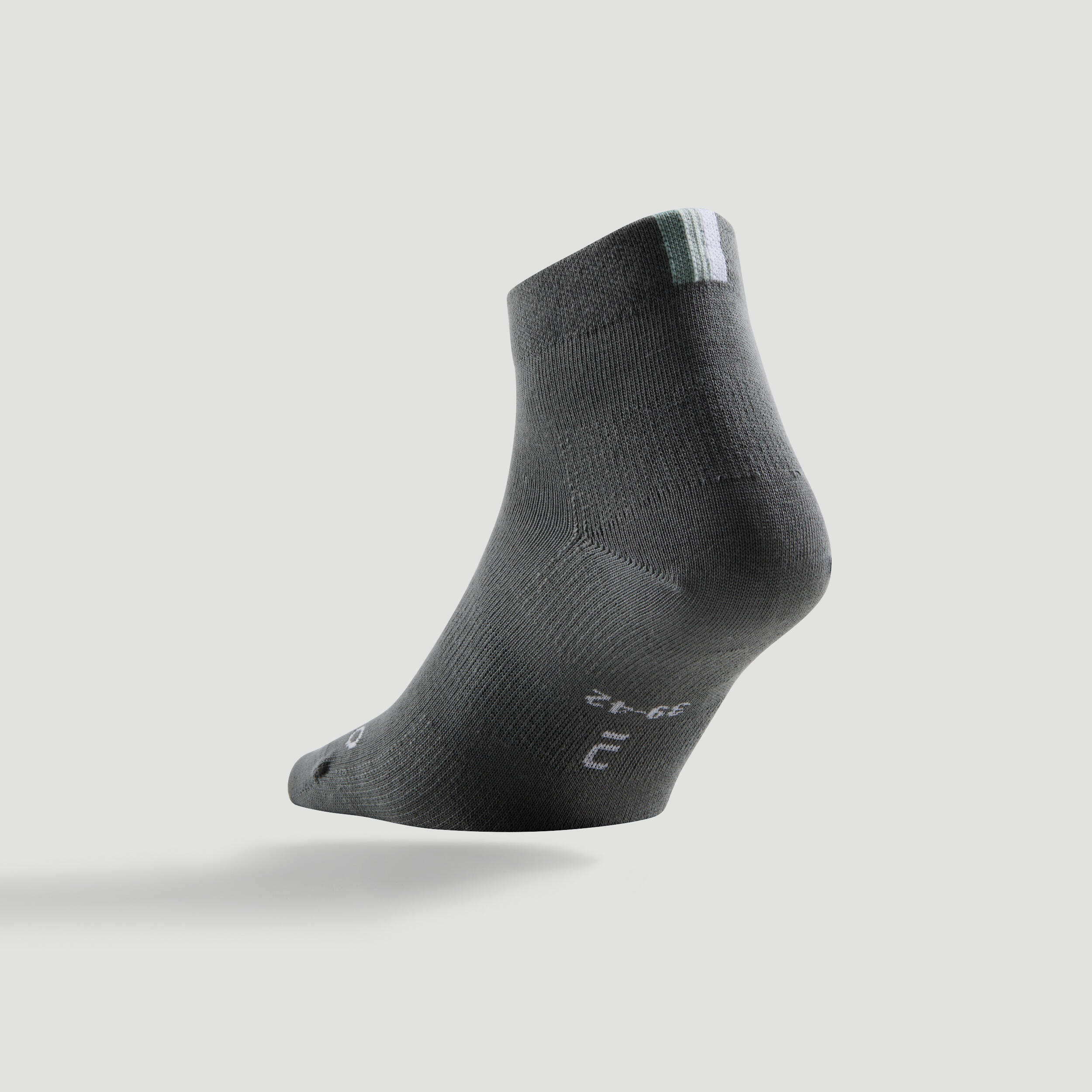 Halfhoge tennissokken Artengo RS 150 kaki zwart 3 paar 12/14
