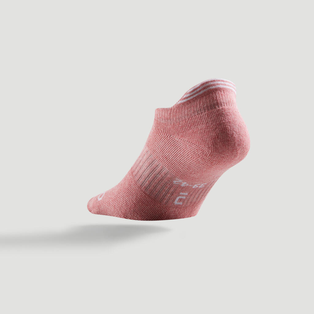 Športové ponožky RS 500 nízke ružové, modré, biele 3 páry
