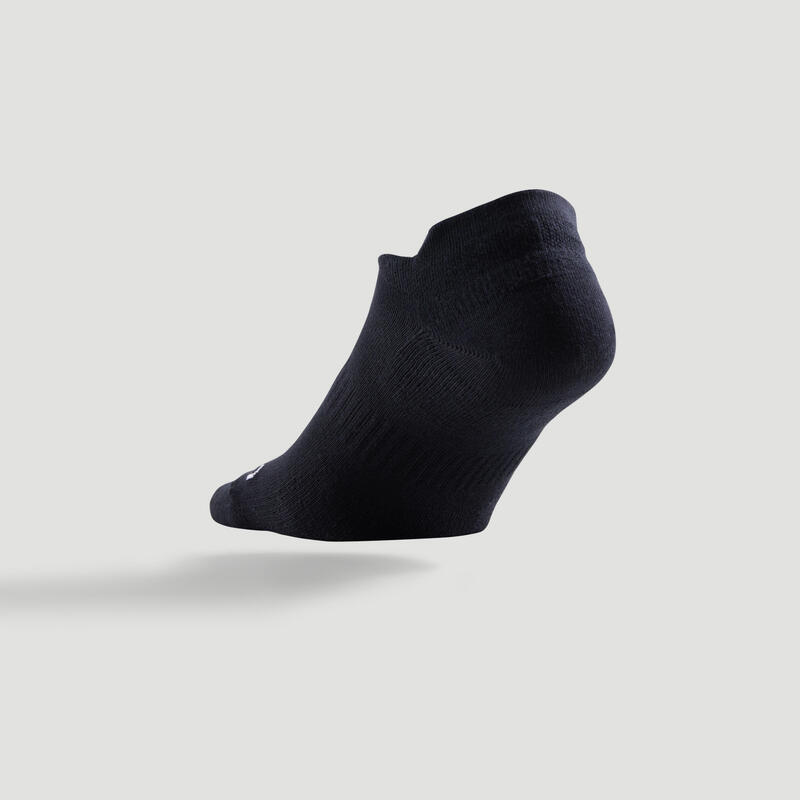 Nízké tenisové ponožky RS160 3 páry černo-khaki