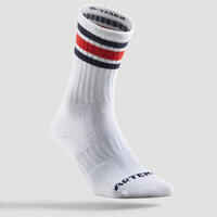 High Tennis Socks RS 500 Tri-Pack - Retro White