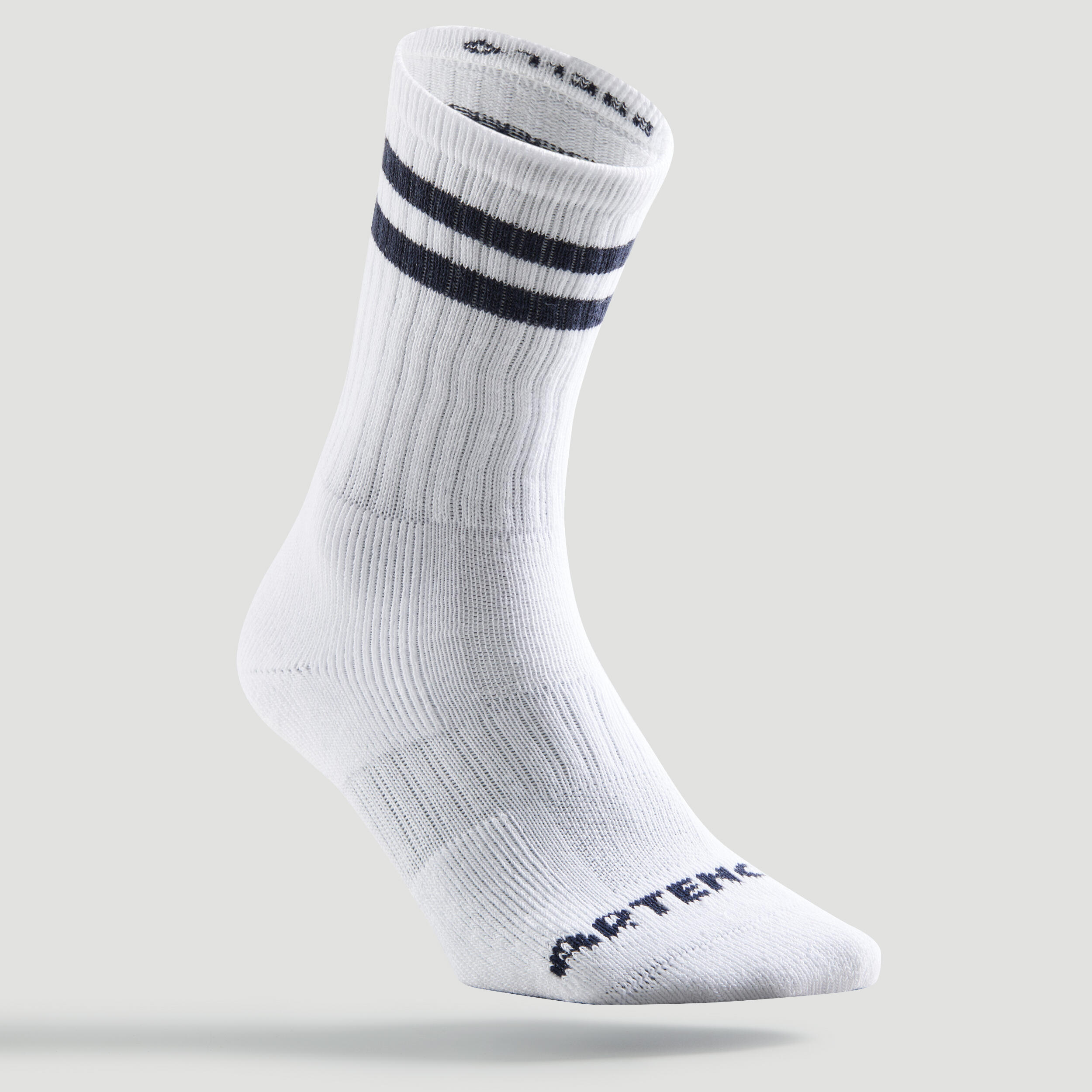 High Tennis Socks RS 500 Tri-Pack - Retro White 4/16