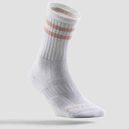 High Tennis Socks RS 500 Tri-Pack - Shiny White